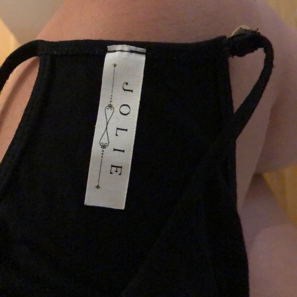 High Neck Crop Black Tank Top - Picture 4 of 4